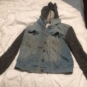 Hooded jean jacket